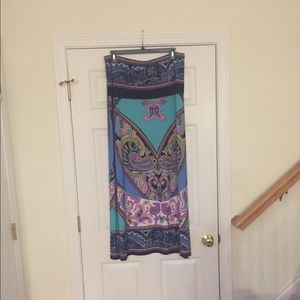 Strapless colorful dress